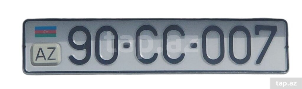 Avtomobil qeydiyyat  nişanı - 90-CC-007 (2)