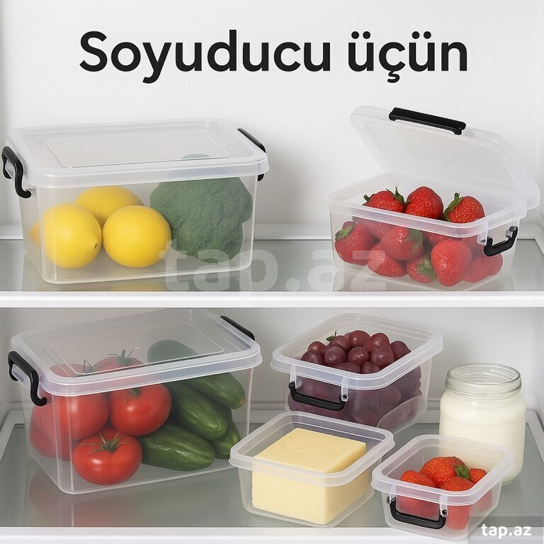 Plastik saxlama qutusu, qida saxlama qabı  (5)