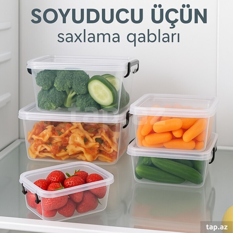 Plastik saxlama qutusu, qida saxlama qabı  (3)