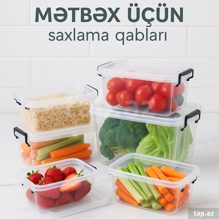 Plastik saxlama qutusu, qida saxlama qabı  (2)