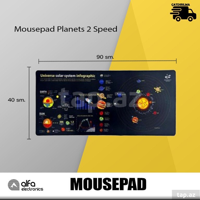 Mousepad "Planets 2 Speed"