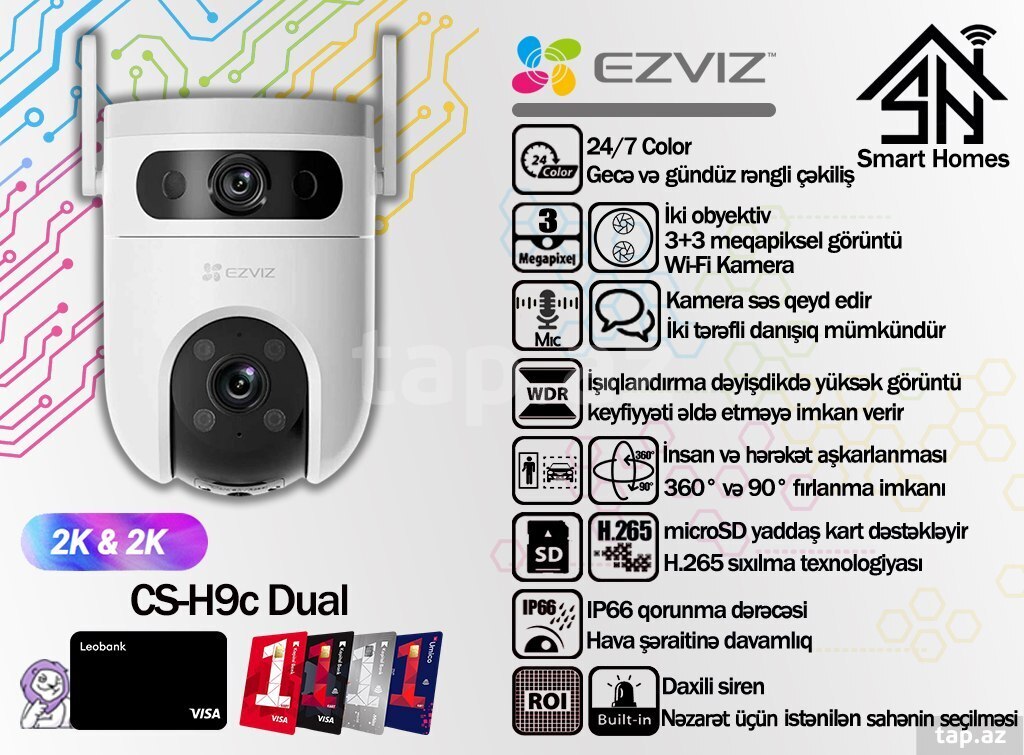 Müşahidə kamerası "Ezviz CS-H9c-R100"