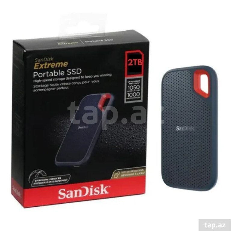 External SSD “SanDisk 2TB Extreme Portable SSD (SDSSDE61-2T00-G25)"