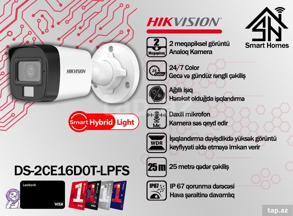 "Hikvision" DS - 2CE16D0T - LPFS analoq kamera