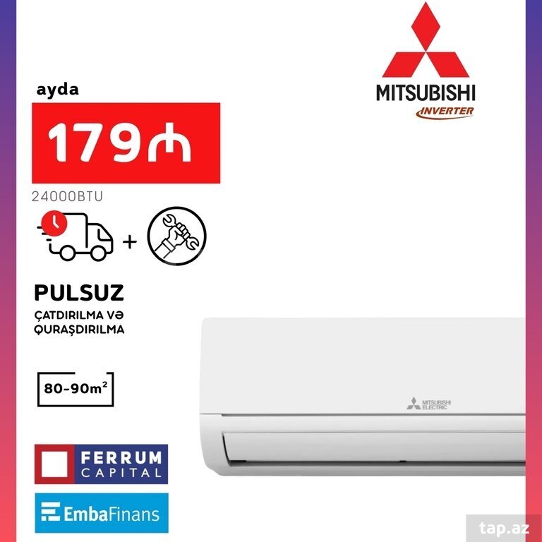 Kondisioner "Mitsubishi Electric 24000BTU İnverter"