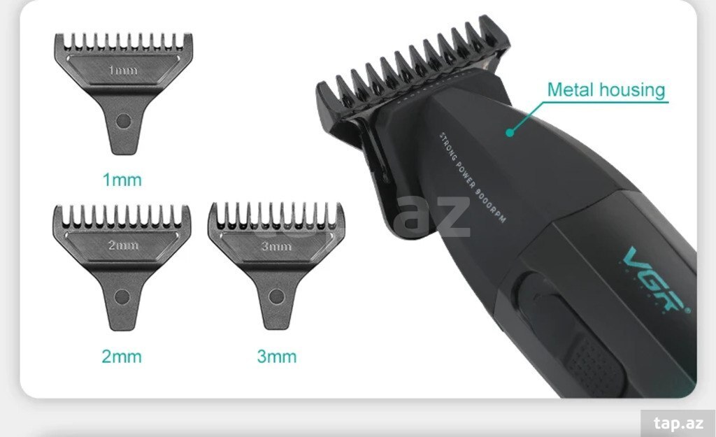 Professional təraş aparatı "VGR 906 2000MAH 9000RPM Ceramic Blades" (5)