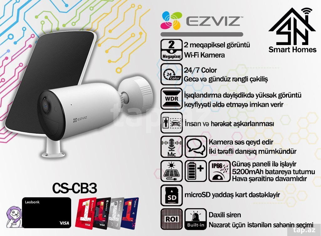 "EZVİZ" CS-CB3 wi-fi kamera