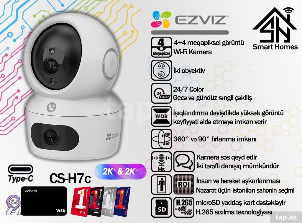 Müşahidə kamerası "Ezviz CS-H7c-R10"