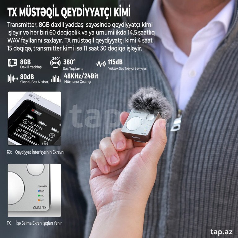 "NEEWER CM31" yaxa mikrofonu (4)