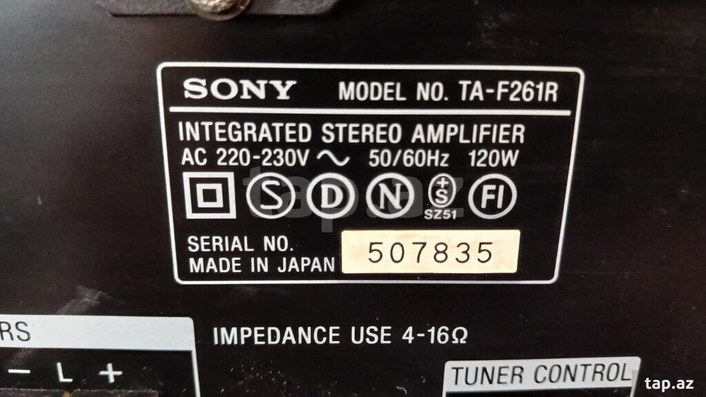 Усилитель "SONY-TA-F261R" (10)