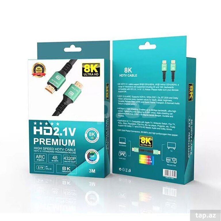 HDMİ kabel 3 m 8 k hdr
