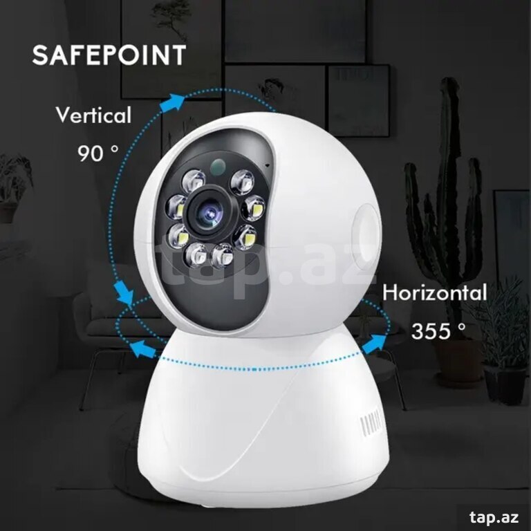Simsiz Wifi PTZ kamera 360° 3MP/2K