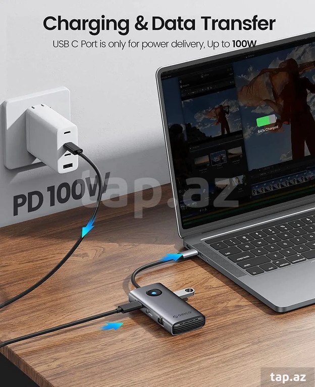 ORICO PW11-6PR 6-in-1 USB-C Hub (3)