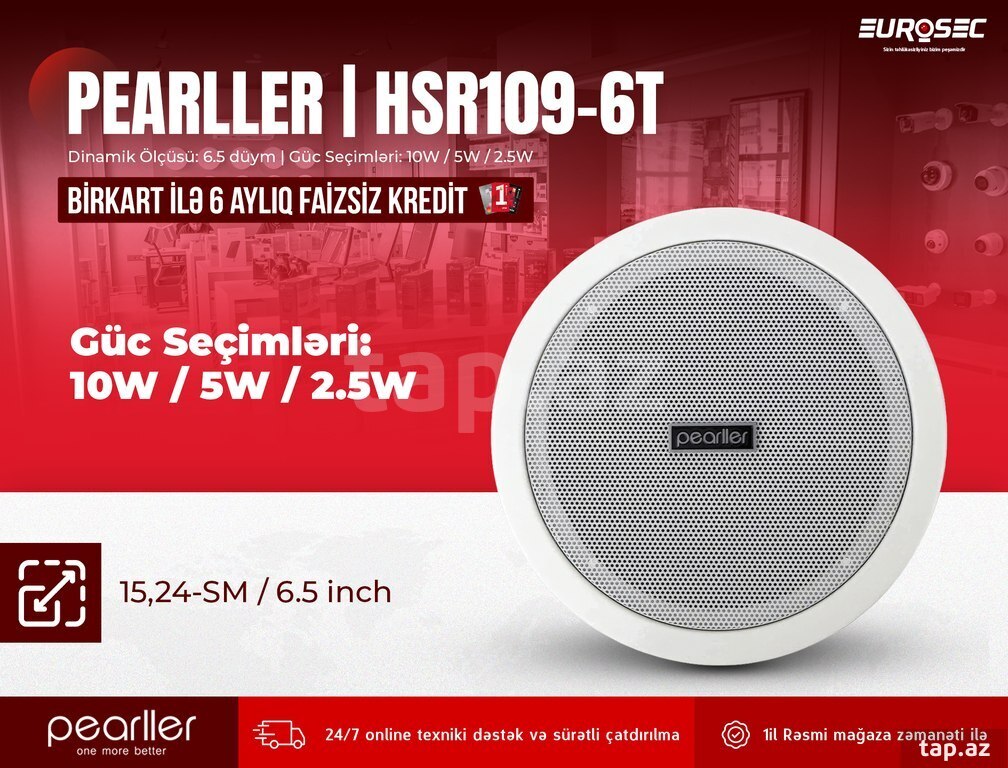 Tavan tipli dinamik "PEARLLER HSR109-6T"