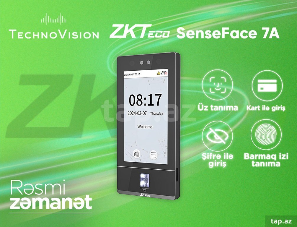 ZKTeco SenseFace 7A üz tanıma cihazı (2)