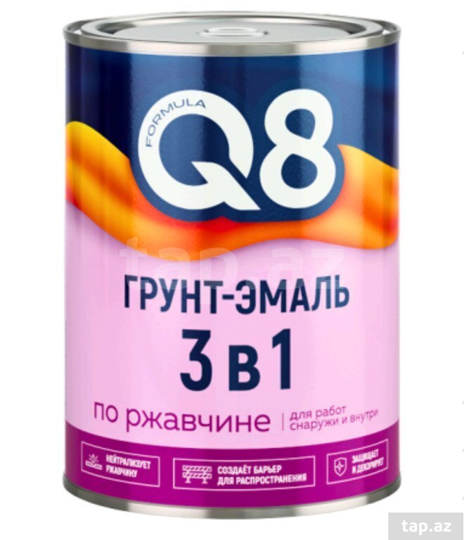 Q8 3V1 Qrunt - Emal pas üzərinə mavi