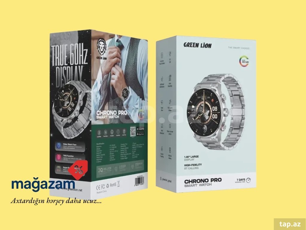 "Green Lİon Chrono pro" smart qol saatı