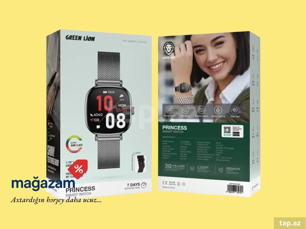 Smart saat "Green Lion Prencess Silver"
