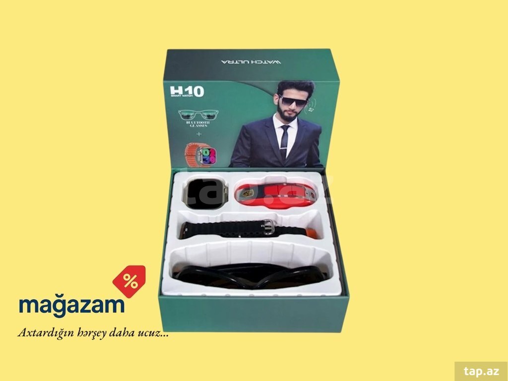"H10 Smart" saat+eynək dəsti