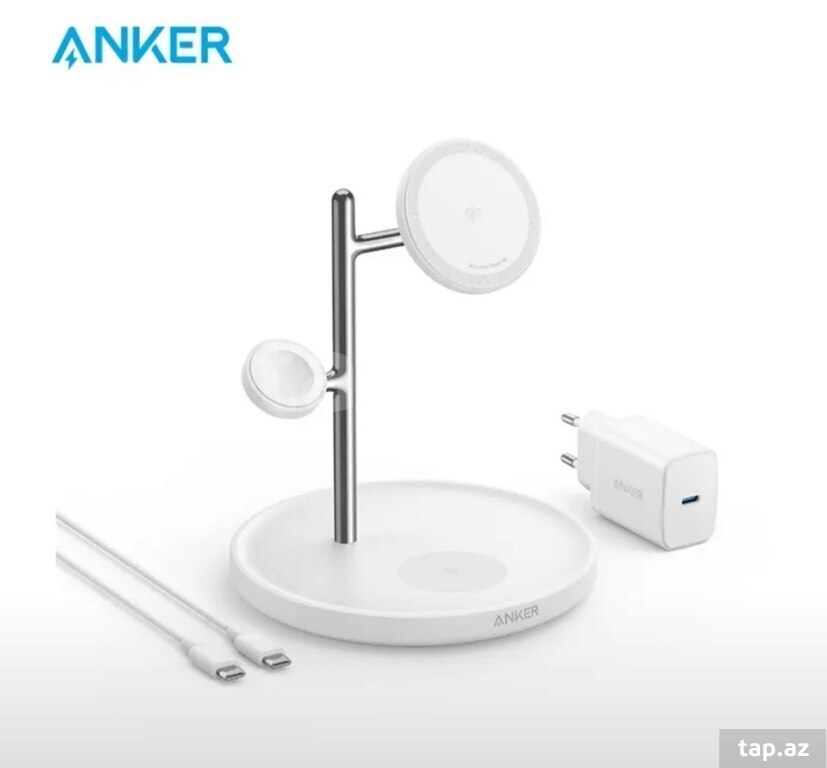 Anker MagGo 3 in 1 Şarj cihazı (Magsafe-Wireless)