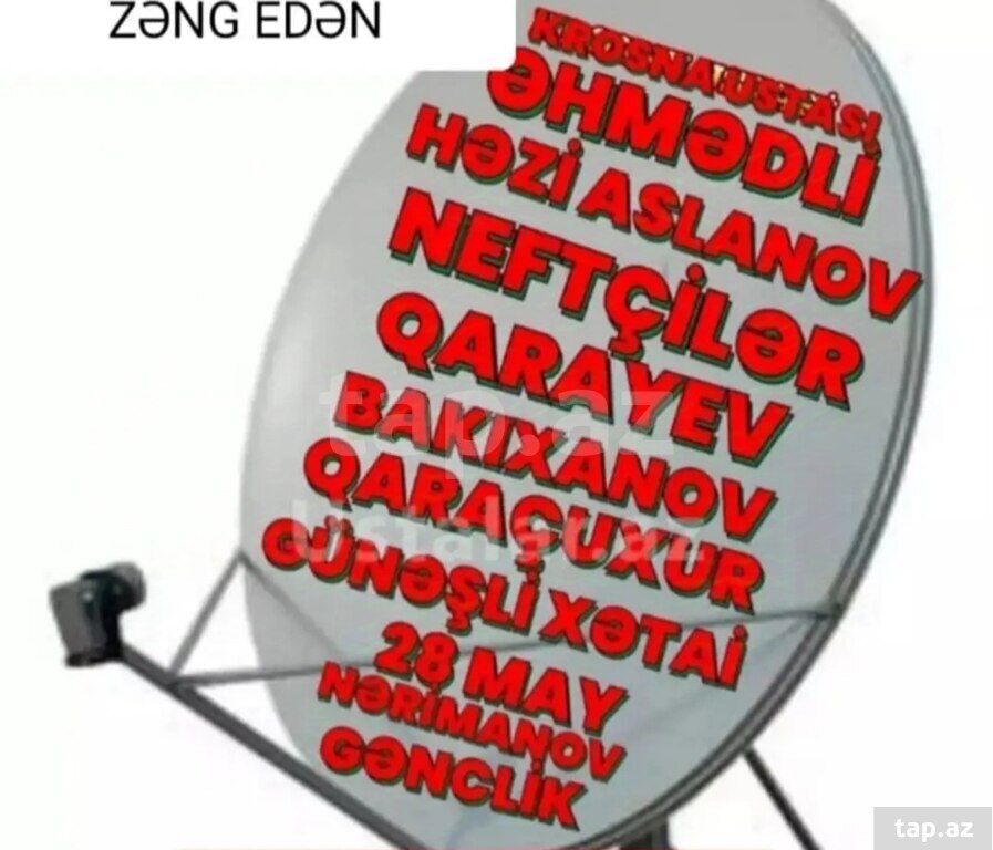 Peyk antenlərinin quraşdırılması