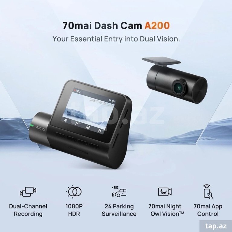 Xiaomi 70Mai A200 Wi-Fi+Arxa kamera (2)
