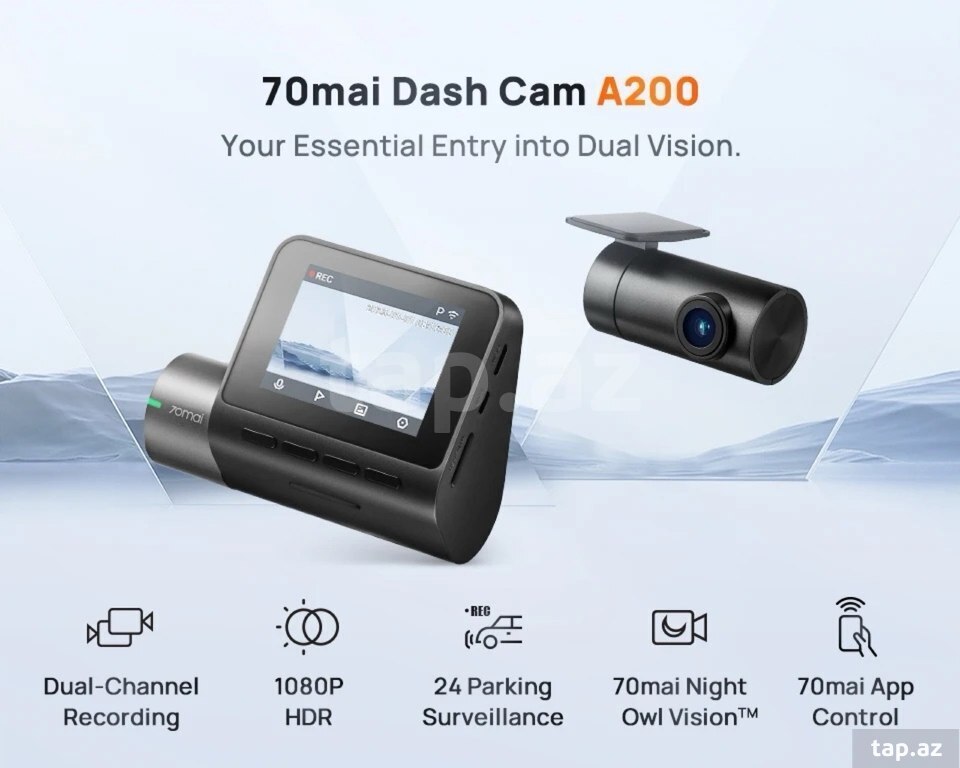 Xiaomi 70Mai A200 Wi-Fi+Arxa kamera (5)