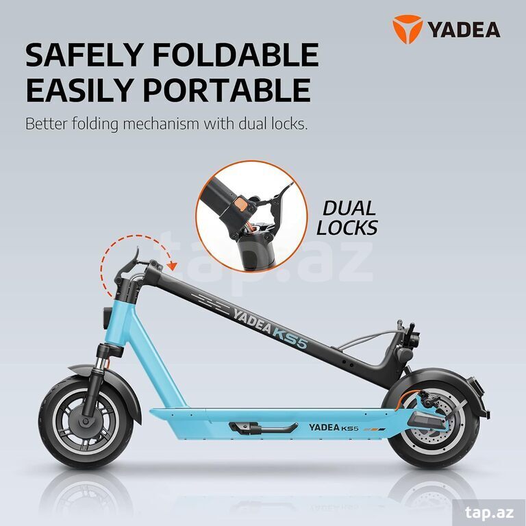 Elektrik skuter "Yadea KS5 White/Black and Blue/Grey" (11)