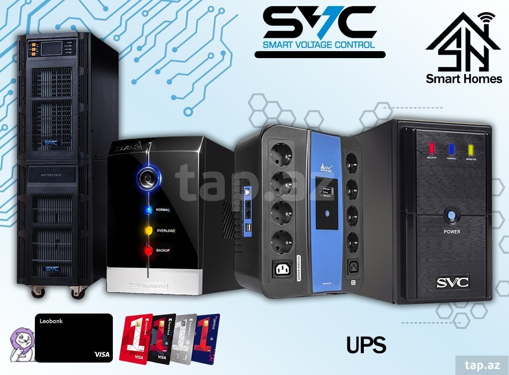 "SVC" UPS 700VA, 1000VA, 1500VA, 2000VA