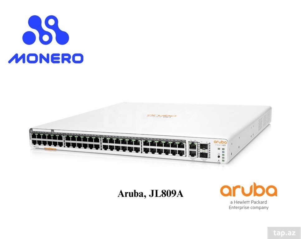 Aruba, JL809A Instant On 1960 48G 40p Class4 8pClass6 PoE 2XGT 2SFP+ 600W Switch Smart