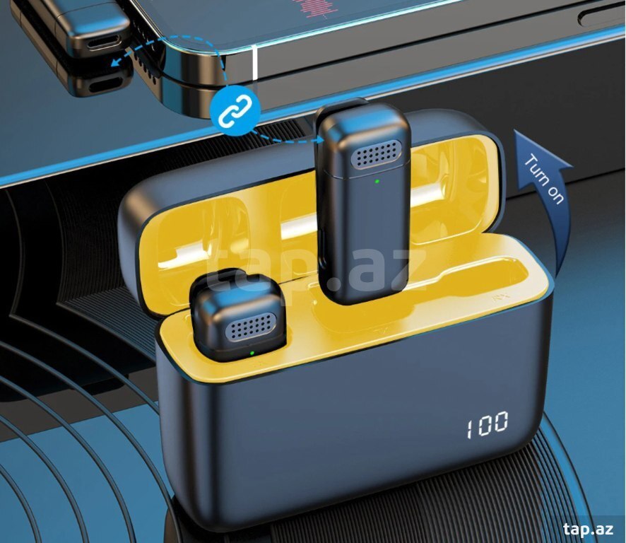 Wireless çüt yaxa mikrofon "Typec" (2)