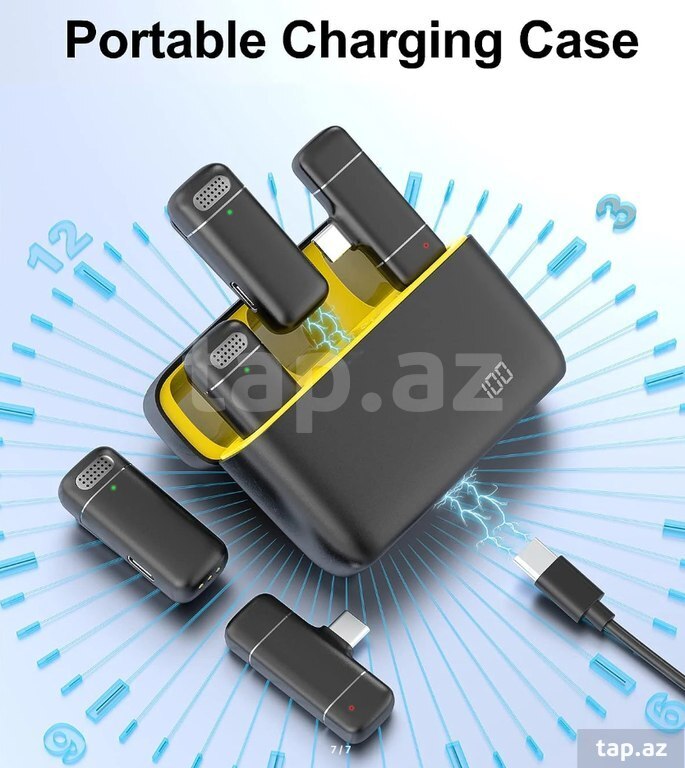 Wireless çüt yaxa mikrofon "Typec" (6)