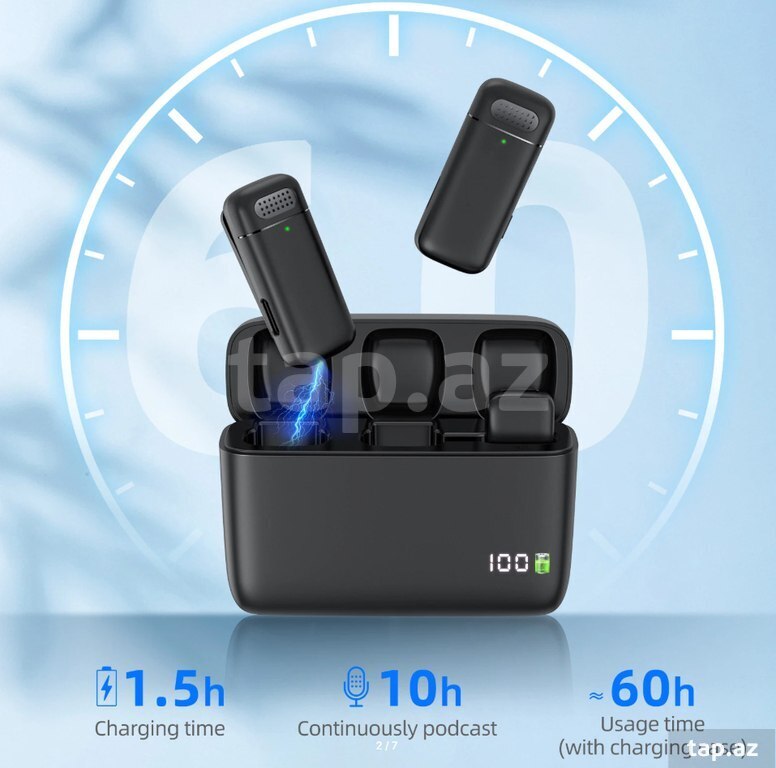 Wireless çüt yaxa mikrofon "Typec" (7)