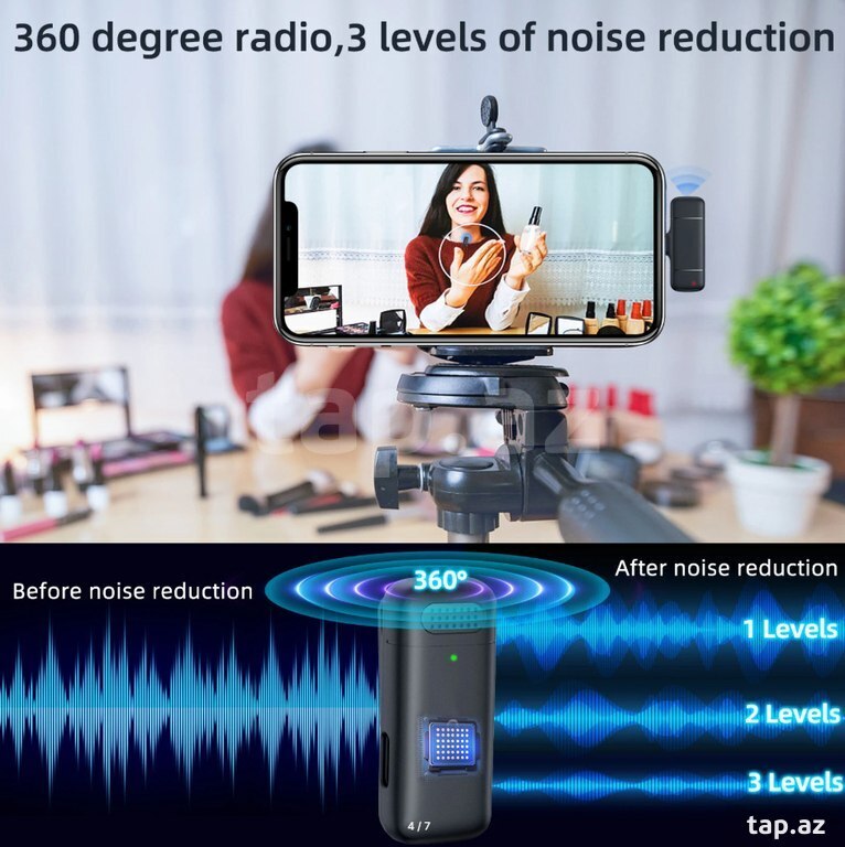 Wireless çüt yaxa mikrofon "Typec" (3)