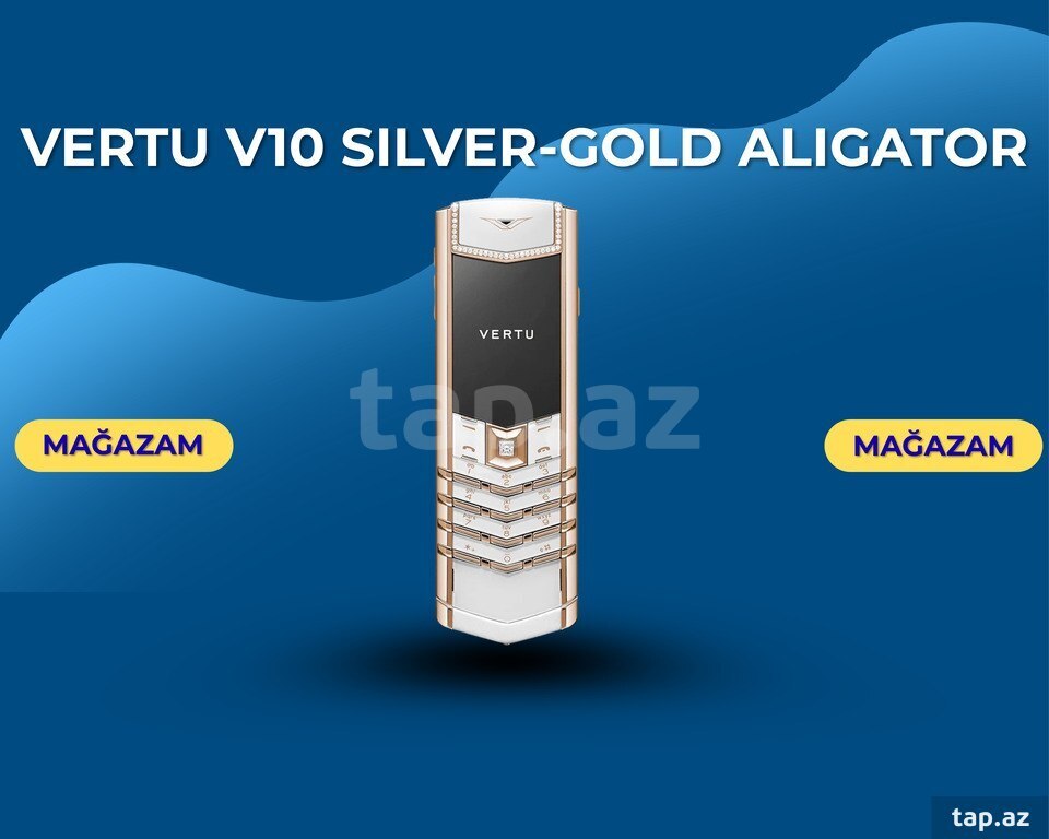 Vertu V10 Silver-Gold Aligator