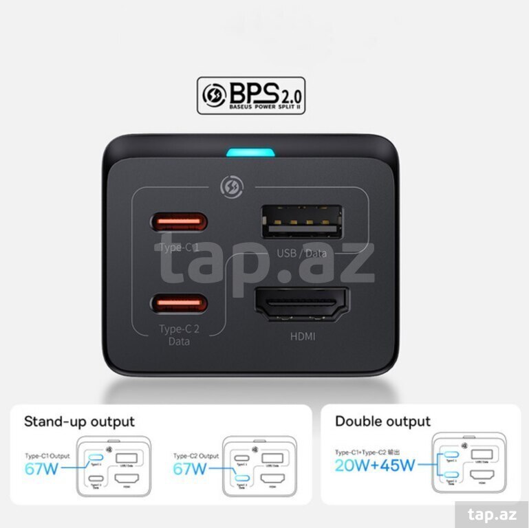 Baseus Gan Pro 5 Desktop Charger HDMİ (4)