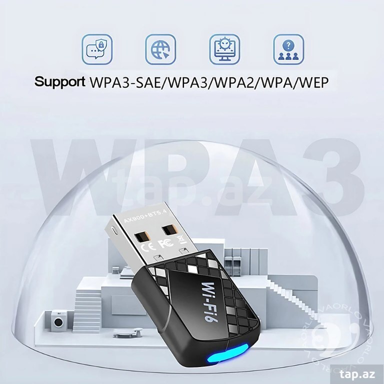 "USB Wi-Fi 6 900Mbps" bluetooth adapteri (5)