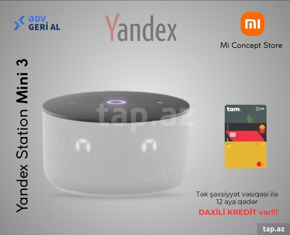 Ağıllı dinamik "Yandex Station Mini 3 Grey"