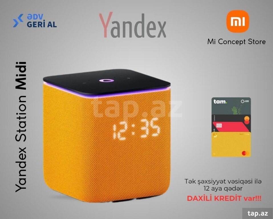 Ağıllı dinamik "Yandex Station Midi Orange"