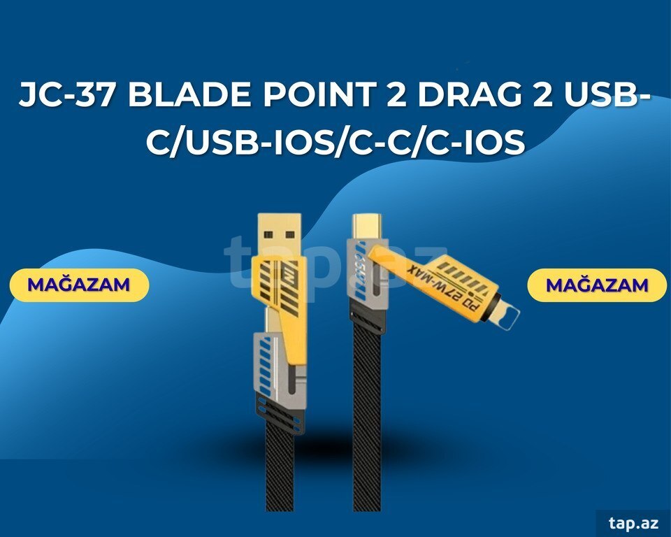 JC-37 blade point 2 Drag 2 USB-c/USB-ios/c-c/c-ios