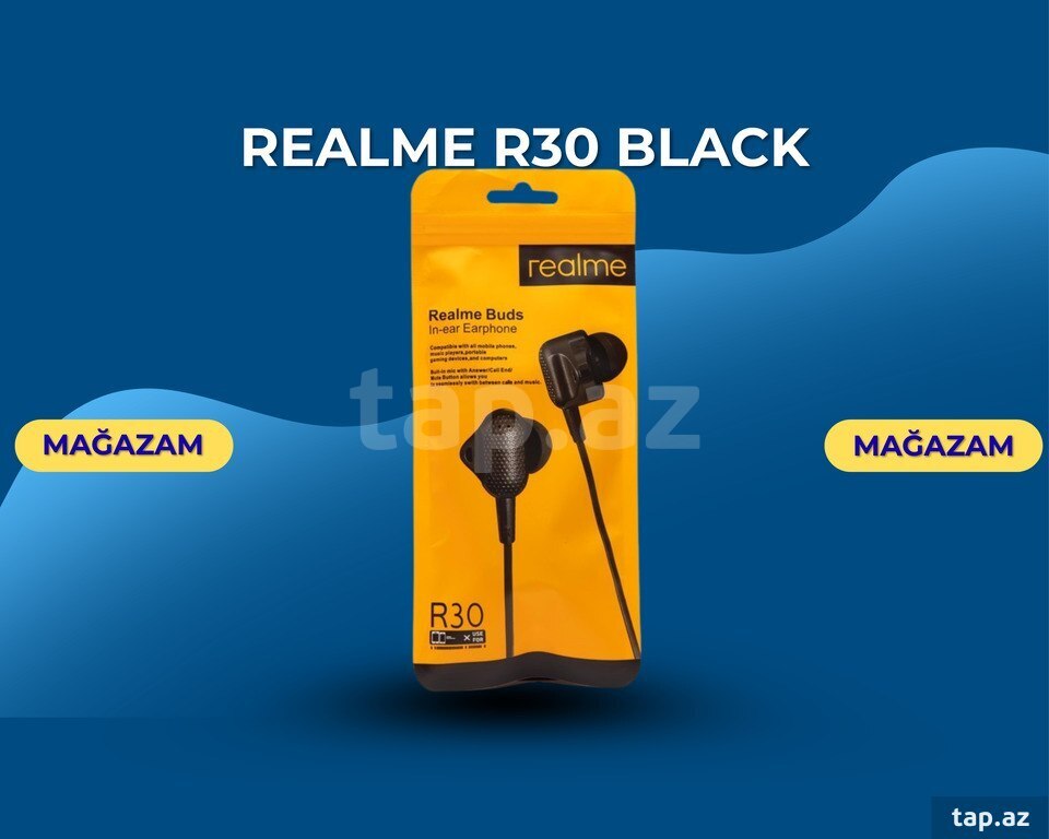"Realme R30 black" qulaqcıq