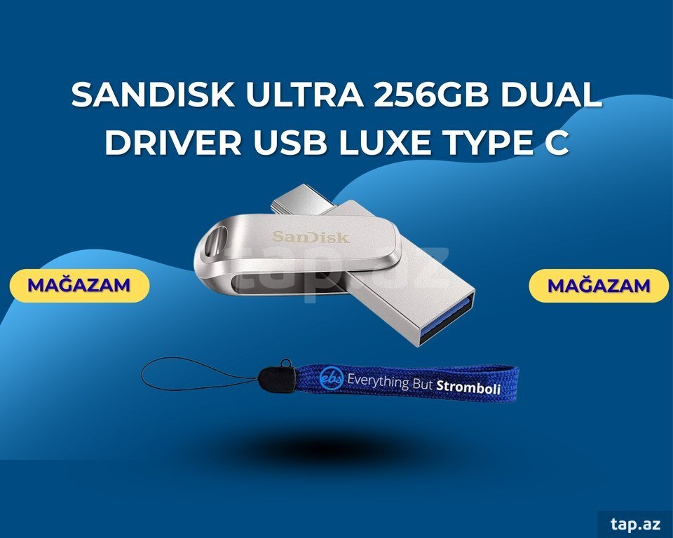 SanDisk Ultra 256GB Dual Driver USB Luxe Type-C