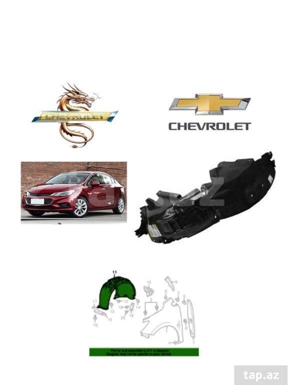 "Chevrolet Cruze 2017" arxa qanad altı