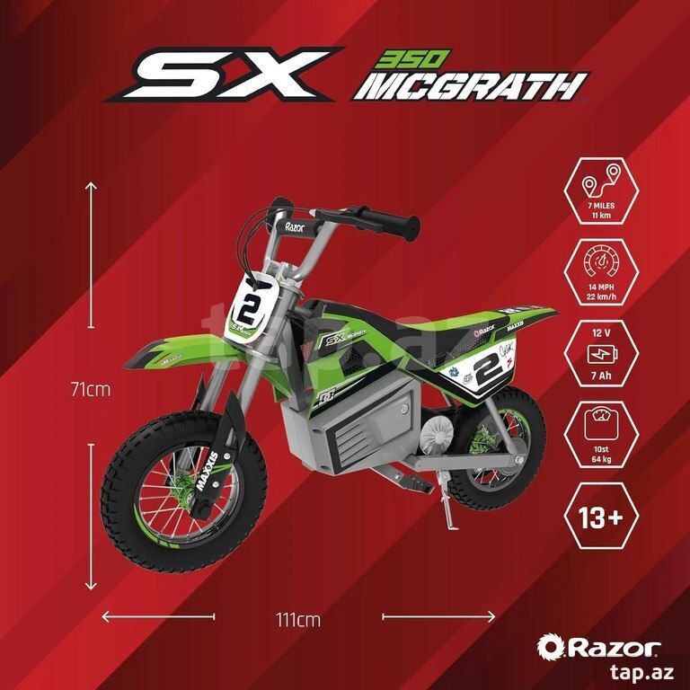 Uşaq motosikleti "Razor SX350" (9)