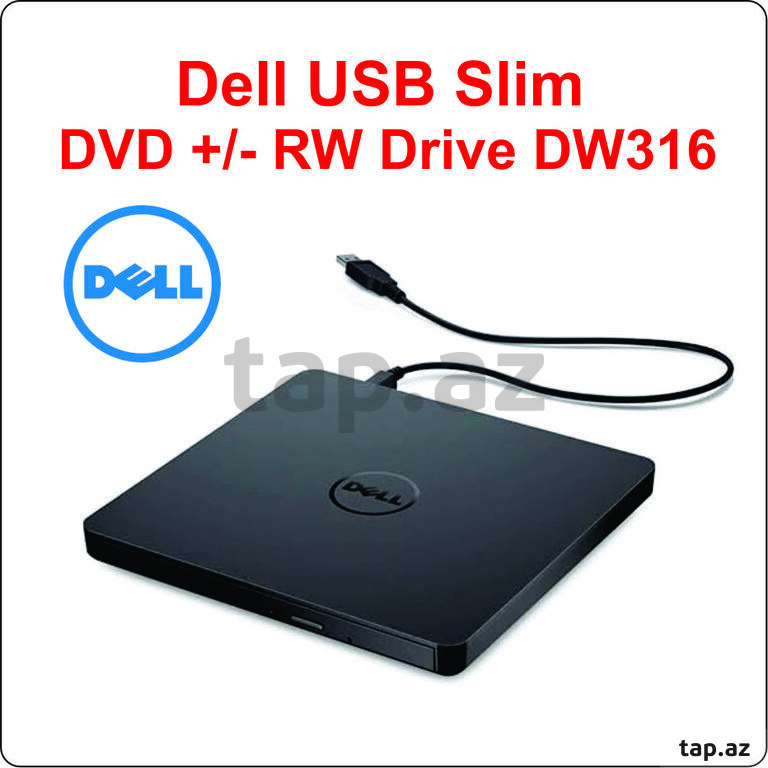 Externall DVD "Dell USB Slim DVD +/- RW Drive - DW316"
