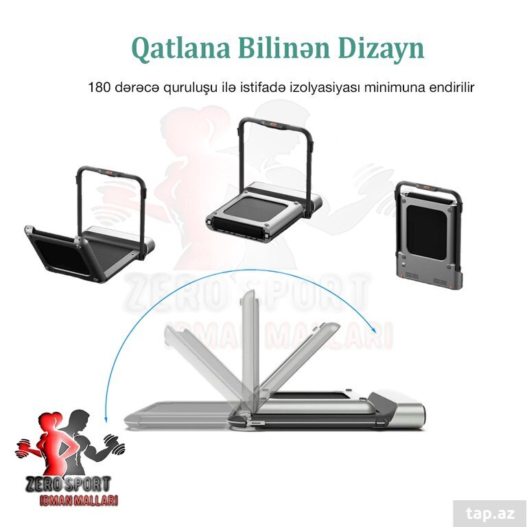 "WalkingPad R1 Pro" qatlanan 2-si 1-də qaçış və yürüyüş trenajoru (3)