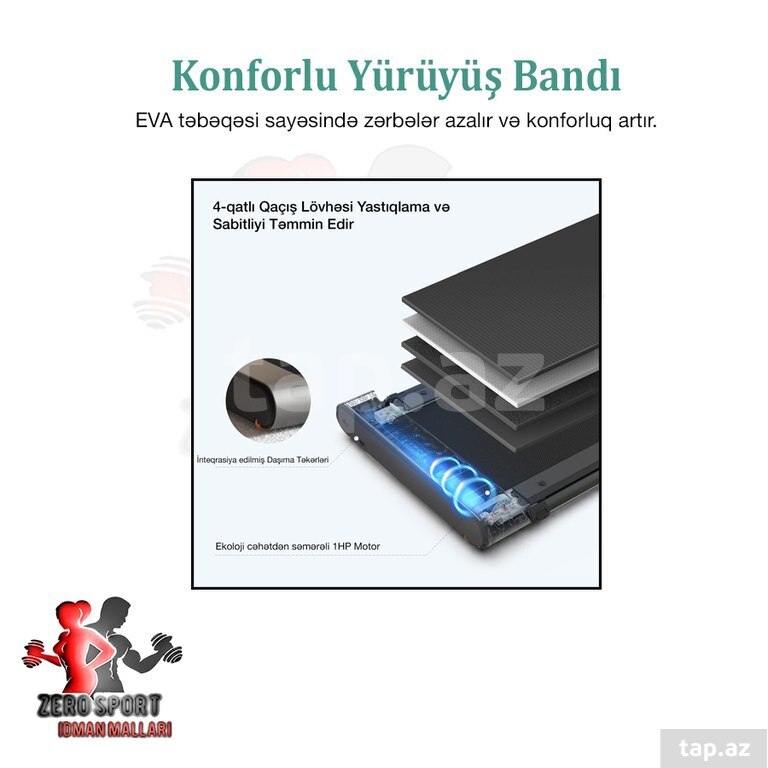 "WalkingPad R1 Pro" qatlanan 2-si 1-də qaçış və yürüyüş trenajoru (7)