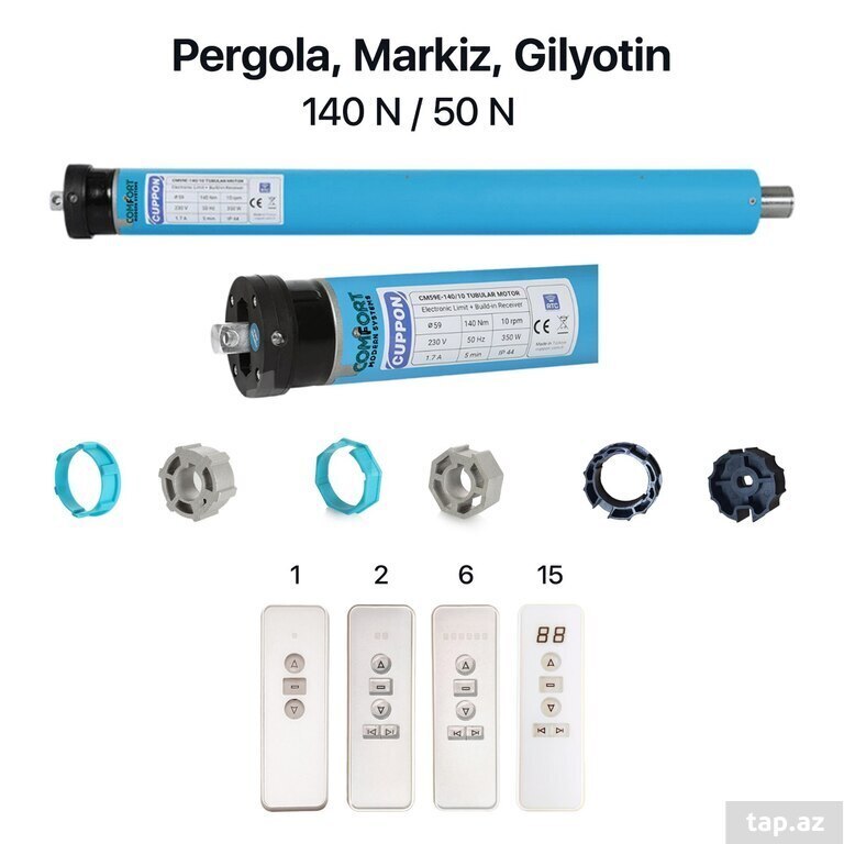 Pergola, gilyotin, markiz mühərrikləri 
