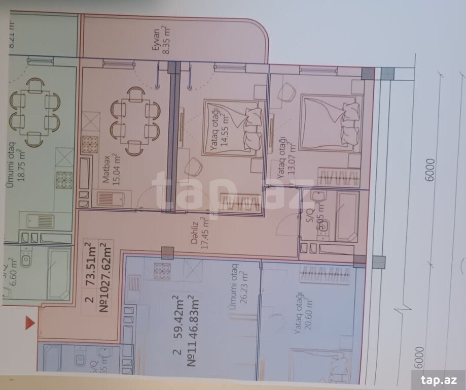 3-otaqlı yeni tikili, Saray qəs., 74 m² (22)