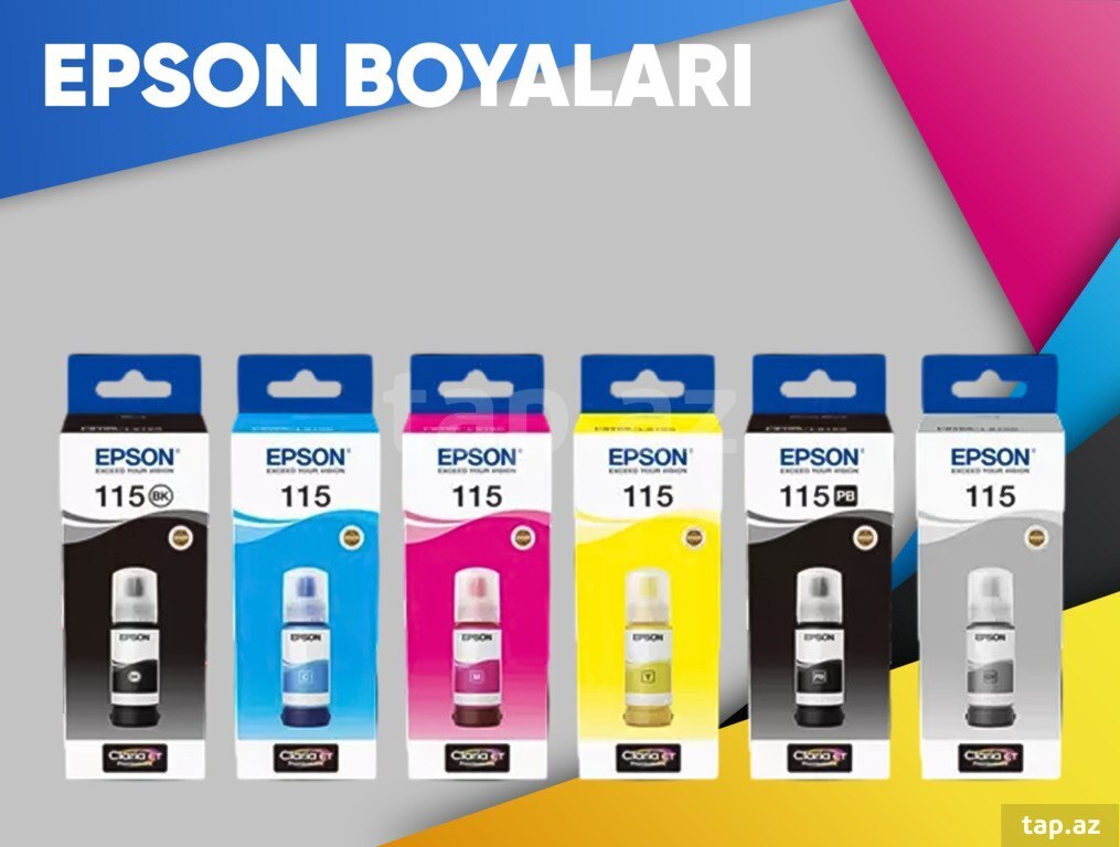 Printer boyası "Epson 115 (QARA/GÖY/SARI/QIRMIZI)"